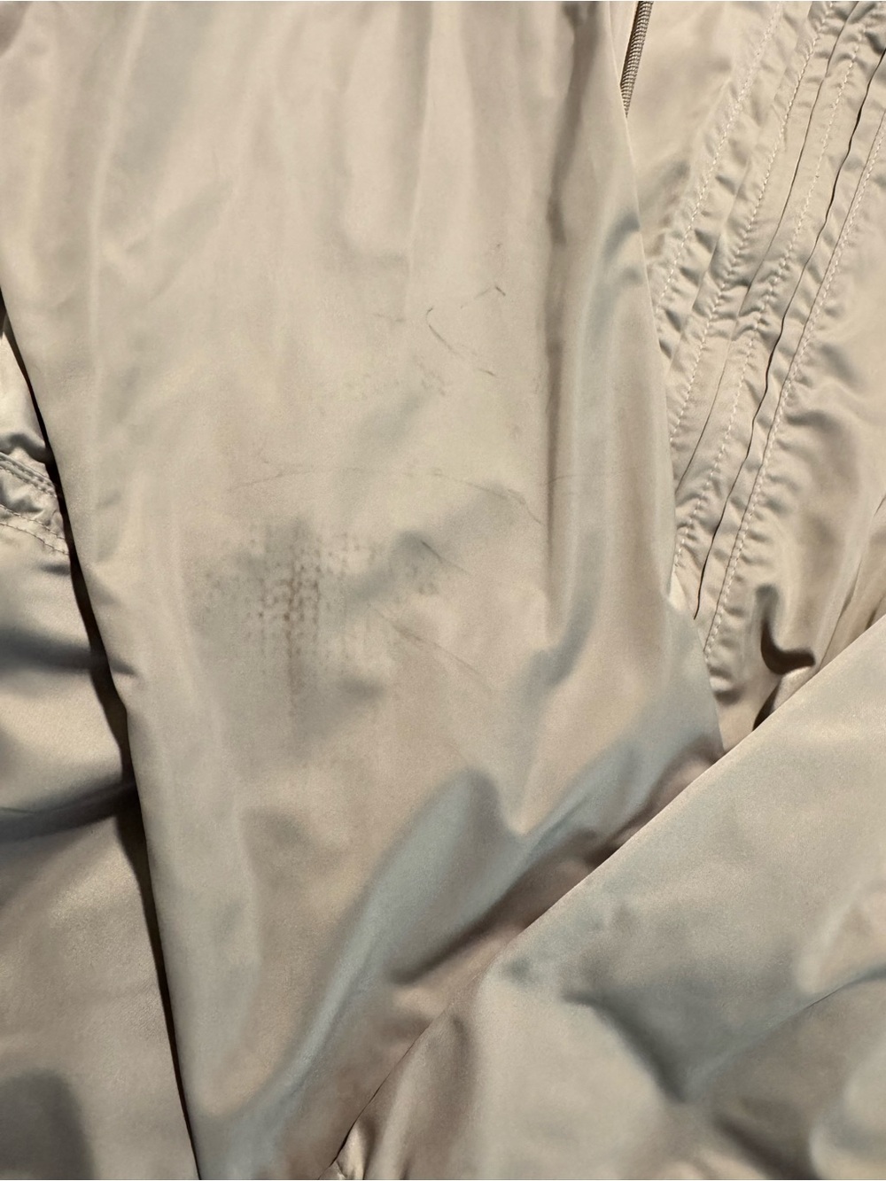 Light Gray Women's Hooded Rain Jacket - Picture 2 of 7